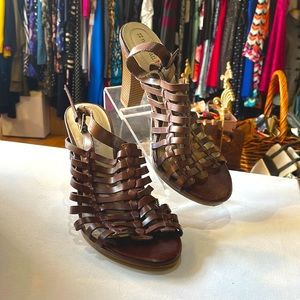 Naturalizer leather gladiator style heels